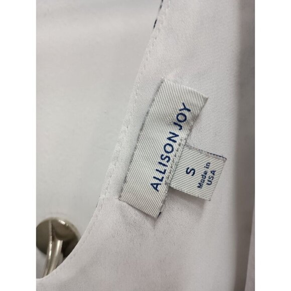 Everive Allison Joy Womens Blouse Small Gray White Animal Print Sleeveless Top - Picture 3 of 7